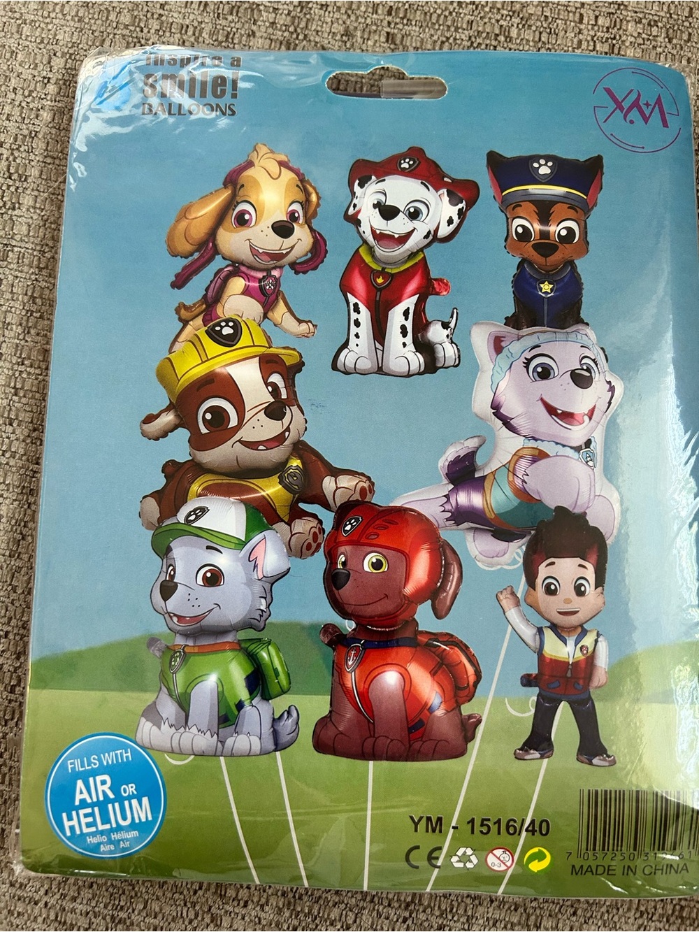 8pk Paw Patrol Large Foil Kids Toy Balloon Pack - Multi-Color